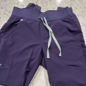 FIGS Zamora Joggers Purple Shadow Scrub Pants